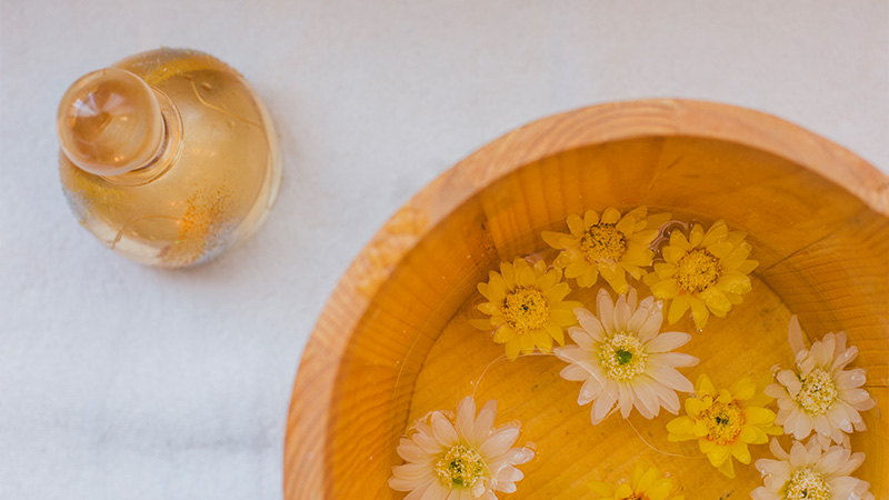 Soak in a Gentle Soap Solution