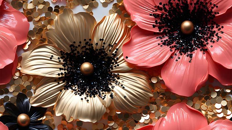 Creative Ideas for Glittered Flowers