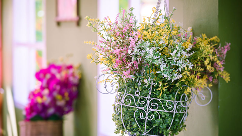 Hanging Flower Baskets for Indoor Spaces